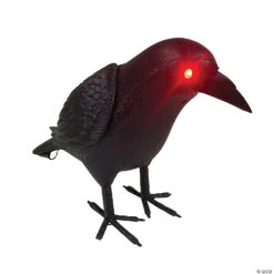 10.5" Animated Black Crow Decoration -Halloween Decoration Sale 10 5 animated black crow decorationss89174 a02