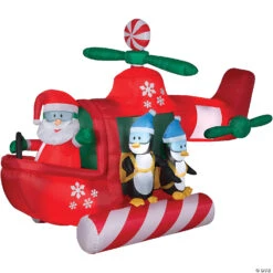 108" Blow Up Inflatable Animated Helicopter Outdoor Yard Decoration