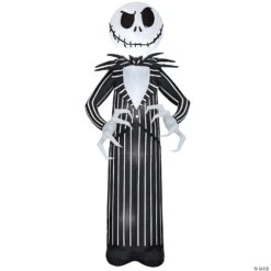 108" Giant Jack Skellington And Zero Airblown Outdoor Yard Decoration -Halloween Decoration Sale 108 giant jack skellington and zero airblown outdoor yard decorationss221683g a02
