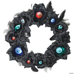 15" Lightup Eyeball Gothic Halloween Wreath