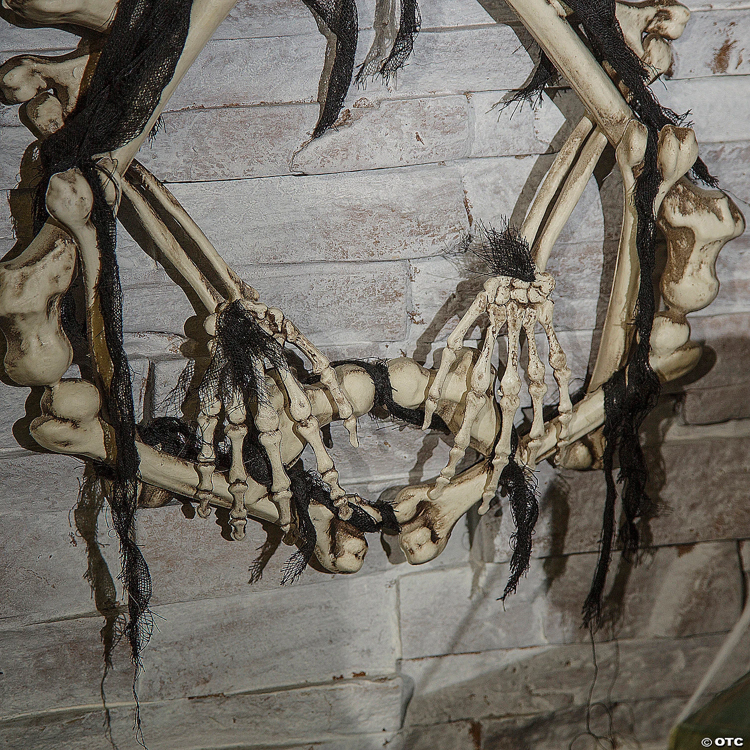 16.5" Lightup Skeleton Halloween Wreath 3 16.5" Lightup Skeleton Halloween Wreath - Image 3