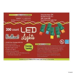 200-Count M5 Multicolor Christmas String Lights