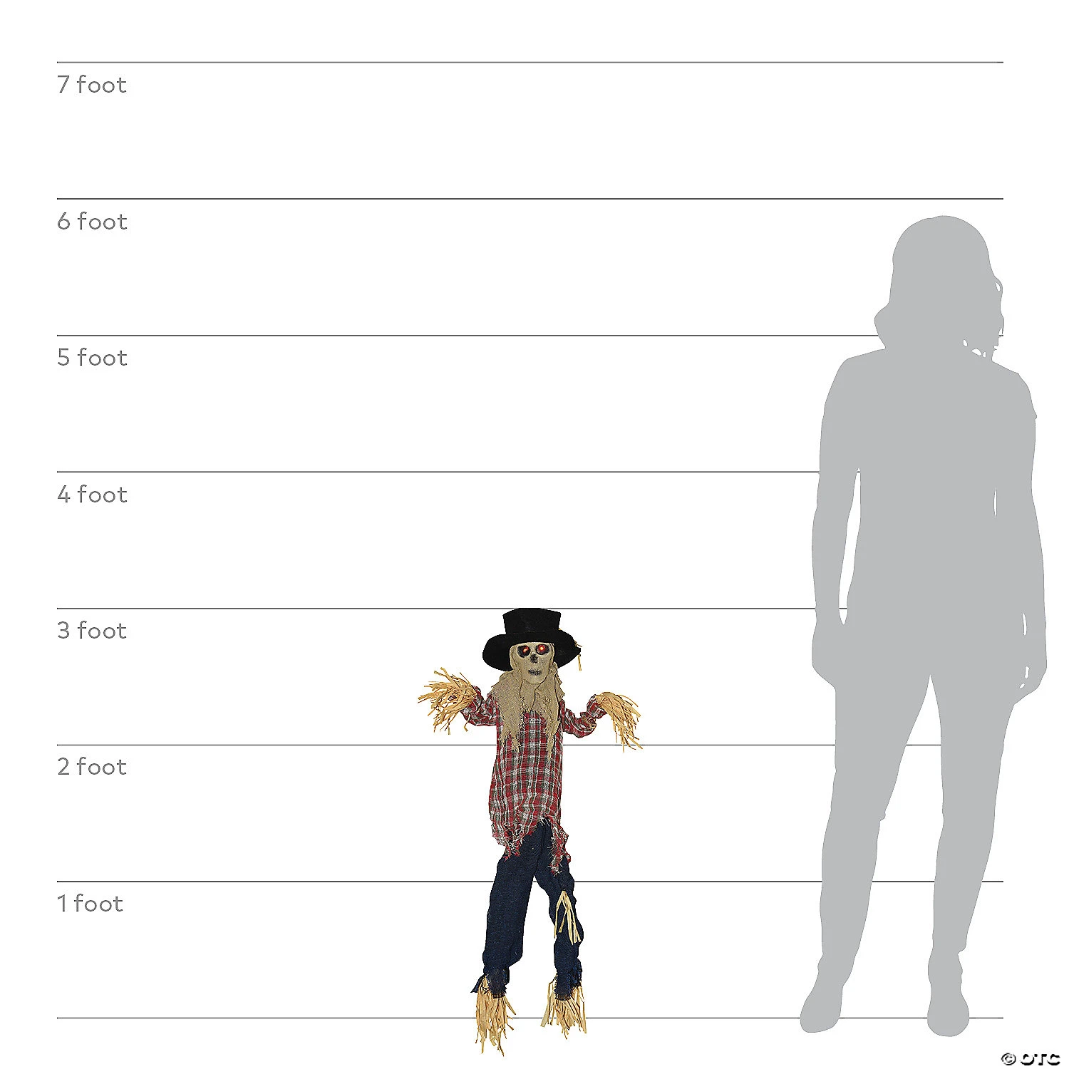 36" Hanging Animated Kicking Scarecrow Decoration 2 36" Hanging Animated Kicking Scarecrow Decoration - Image 2