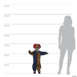 36" Little Top Clown Animated Prop -Halloween Decoration Sale 36 little top clown animated propmr123487 a06