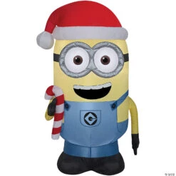42" Blow Up Inflatable Despicable Me Dave With Candy Cane Outdoor Yard Decoration