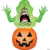 42" Blow-Up Inflatable Ghostbusters Slimer On Pumpkin With Built-In LED Lights Outdoor Yard Decoration