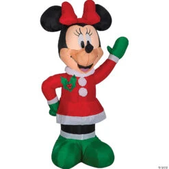 42" Blow Up Inflatable Minnie In A Winter Outfit Yard Decoration