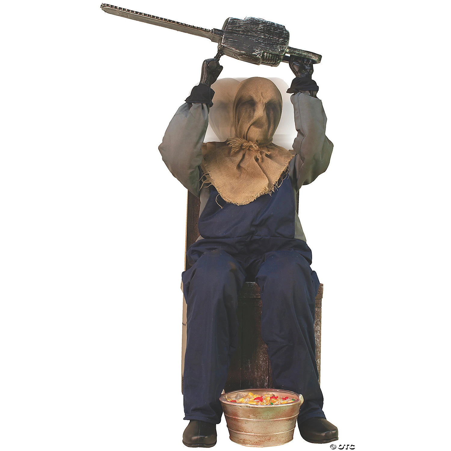 45" Seated Animated Chainsaw Greeter Prop 1 45" Seated Animated Chainsaw Greeter Prop