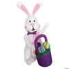 48" Blow Up Inflatable Bunny With Basket Outdoor Easter Yard Decoration