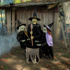 5' Animated Stichwick Sisters Witch Decoration