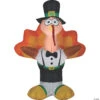 5 Ft. Blow-Up Inflatable Harvest Dressed Turkey Outdoor Yard Decoration