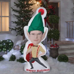 6 Ft. Blow-Up Inflatable Dwight Schrute With Built-In LED Lights Outdoor Yard Decoration 5 6 Ft. Blow-Up Inflatable Dwight Schrute With Built-In LED Lights Outdoor Yard Decoration -Halloween Decoration Sale 6 ft blow up inflatable dwight schrute with built in led lights outdoor yard decorationss118983g a02