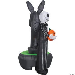 6 Ft. Blow-Up Inflatable Projection Nightmare Before Christmas Jack Skellington With Built-In LED Lights Outdoor Yard Decoration -Halloween Decoration Sale 6 ft blow up inflatable projection nightmare before christmas jack skellington with built in led lights outdoor yard decorationss228488g a01