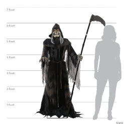 6' Lunging Reaper Animated Prop -Halloween Decoration Sale 6 lunging reaper animated propmr124341 a06