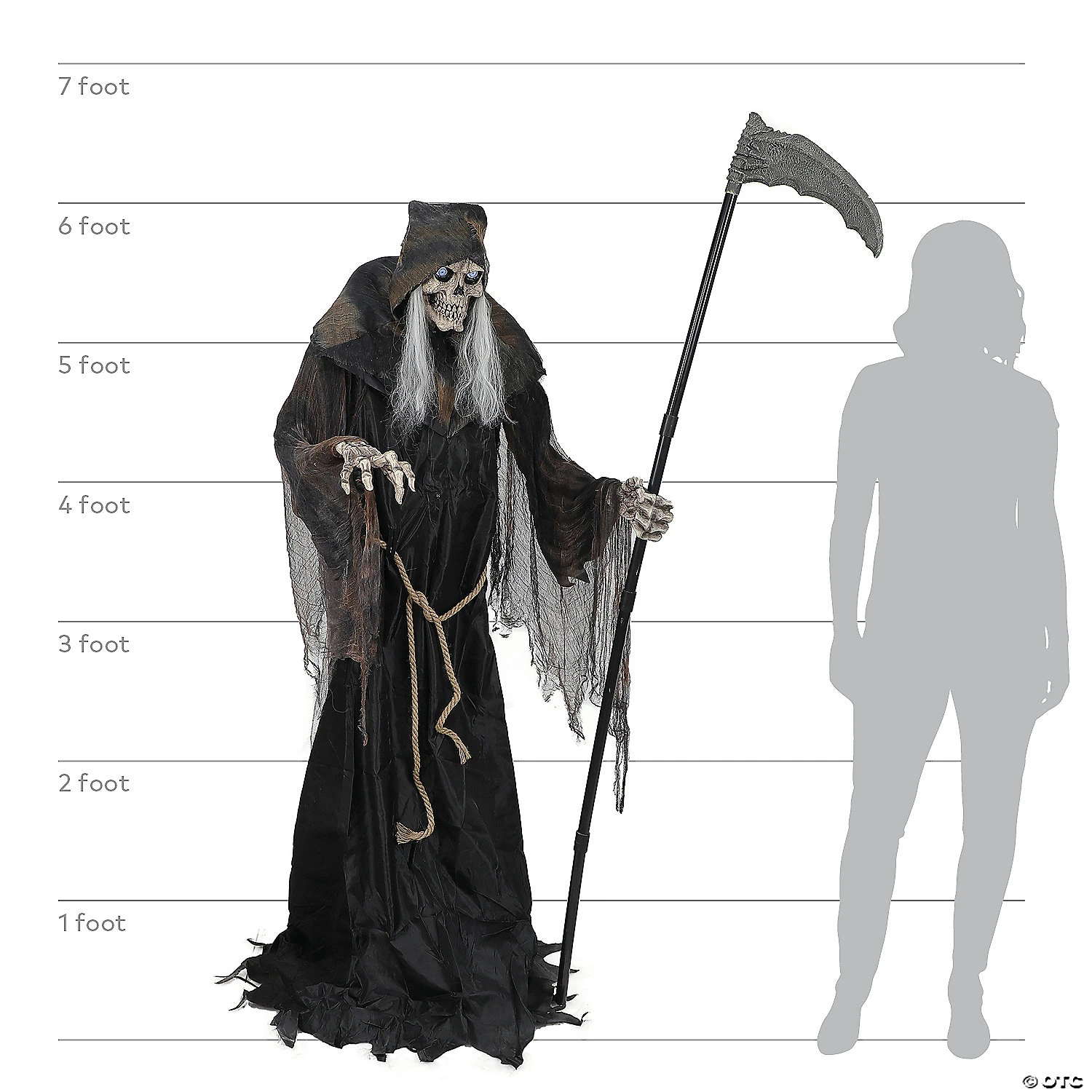 6' Lunging Reaper With Digital Eyes Animated Prop 2 6' Lunging Reaper With Digital Eyes Animated Prop - Image 2