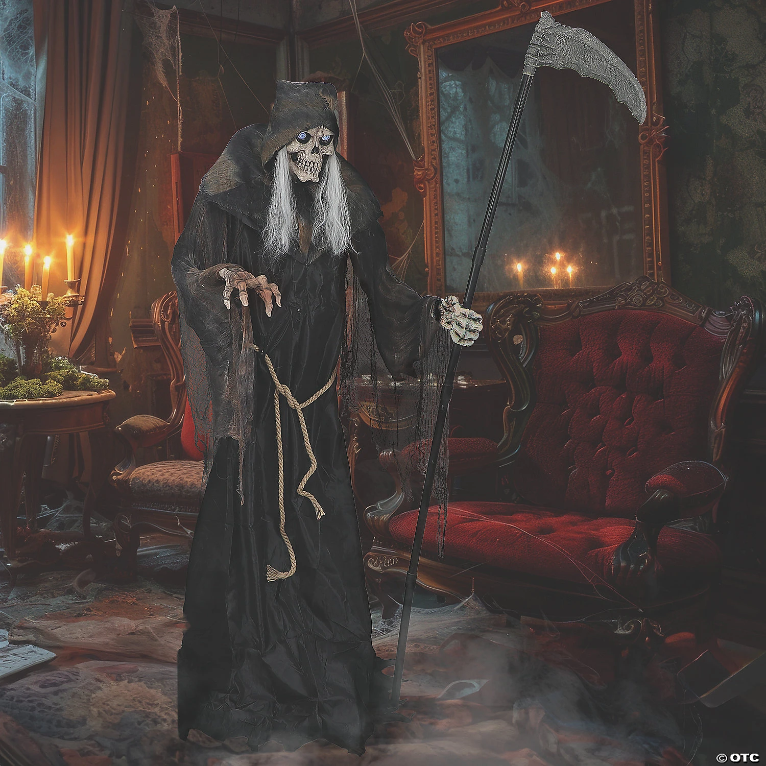 6' Lunging Reaper With Digital Eyes Animated Prop 1 6' Lunging Reaper With Digital Eyes Animated Prop