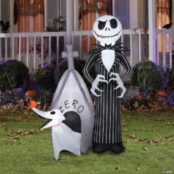 60" Blow Up Inflatable Nightmare Before Christmas Jack Skellington & Zero With House Outdoor Halloween Yard Decoration 5 60" Blow Up Inflatable Nightmare Before Christmas Jack Skellington & Zero With House Outdoor Halloween Yard Decoration -Halloween Decoration Sale 60 blow up inflatable nightmare before christmas jack skellington and zero with house outdoor halloween yard decorationss224416g a02