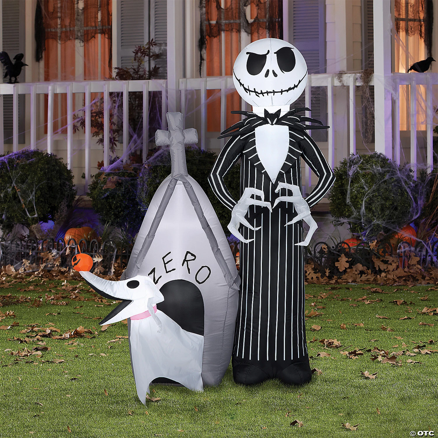 60" Blow Up Inflatable Nightmare Before Christmas Jack Skellington & Zero With House Outdoor Halloween Yard Decoration 3 60" Blow Up Inflatable Nightmare Before Christmas Jack Skellington & Zero With House Outdoor Halloween Yard Decoration - Image 3