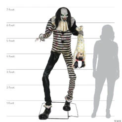 7' Animated Sweet Dreams Clown Prop -Halloween Decoration Sale 7 animated sweet dreams clown propmr124526 a06