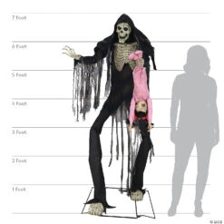 7' Animated Towering Boogey Man Prop -Halloween Decoration Sale 7 animated towering boogey man propmr124445 a06