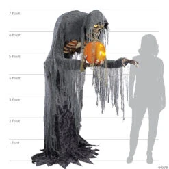 7' Jack Stalker Animated Prop -Halloween Decoration Sale 7 jack stalker animated propmr124917 a06