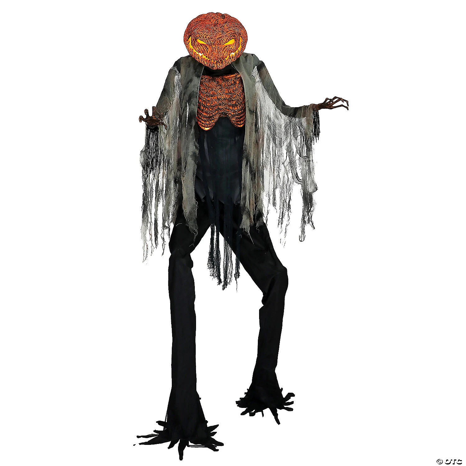 7' Scorched Scarecrow With Flamelight Animated Prop 1 7' Scorched Scarecrow With Flamelight Animated Prop