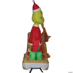 72" Blow Up Inflatable Dr. Seuss™ The Grinch & Max On Sled Outdoor Yard Decoration -Halloween Decoration Sale 72 blow up inflatable dr seuss the grinch and max on sled outdoor yard decorationss111796g a02