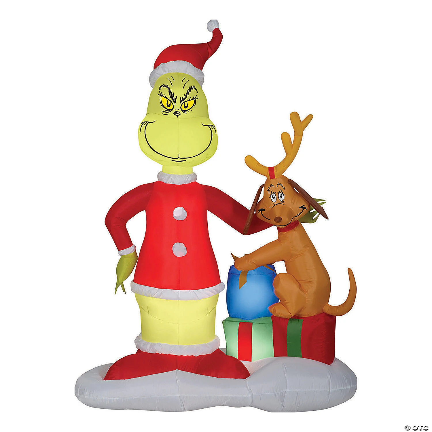 72" Blow Up Inflatable Dr. Seuss™ The Grinch & Max With Presents Outdoor Yard Decoration 1 72" Blow Up Inflatable Dr. Seuss™ The Grinch & Max With Presents Outdoor Yard Decoration