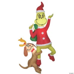 72" Blow Up Inflatable Hanging Dr. Seuss™ The Grinch & Max Outdoor Decoration