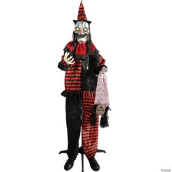 72-inch Standing Shaking Clown Halloween Decoration