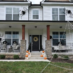 80" Black Furry Spider Decoration -Halloween Decoration Sale 80 black furry spider decorationss45879 a05