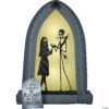 83" Blow-Up Inflatable Nightmare Before Christmas Jack & Sally Arch With Built-In LED Lights Outdoor Yard Decoration