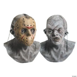 Adult's Deluxe Friday The 13th Jason Voorhees Head Mask With Detachable Hockey Mask