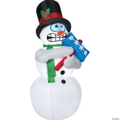 Airblown® Animated Shiverng Snowman 31-Inch Inflatable Christmas Yard Décor