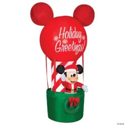 Airblown® Mickey In Hot Air Balloon 84" Inflatable Christmas Outdoor Yard Decor