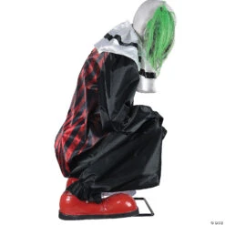 Animated Crouching Red Clown Prop -Halloween Decoration Sale animated crouching red clown propmr124650 a02