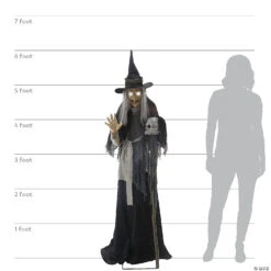 Animated Lunging Haggard Witch -Halloween Decoration Sale animated lunging haggard witchmr127085 a06