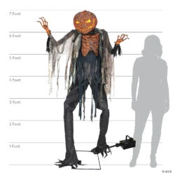 Animated Scorched Scarecrow With Fog Machine -Halloween Decoration Sale animated scorched scarecrow with fog machinemr127030 a06