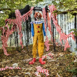 Animated Twitching Clown Halloween Decoration