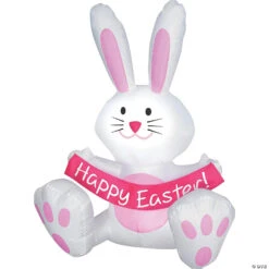 Blow Up Inflatable 4 Ft. Happy Easter Bunny Outdoor Yard Decoration