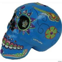 Day Of The Dead Blue Sugar Skull 6 Day Of The Dead Blue Sugar Skull -Halloween Decoration Sale day of the dead blue sugar skullss73056 a02