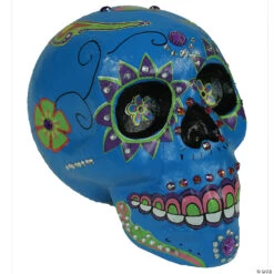 Day Of The Dead Blue Sugar Skull 7 Day Of The Dead Blue Sugar Skull -Halloween Decoration Sale day of the dead blue sugar skullss73056 a03