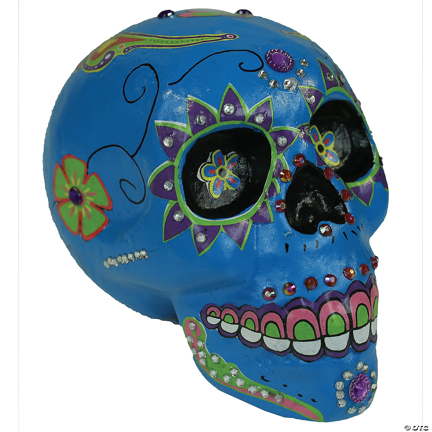Day Of The Dead Blue Sugar Skull 4 Day Of The Dead Blue Sugar Skull - Image 4