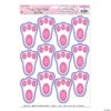 Easter Bunny Paw Prints Window Clings