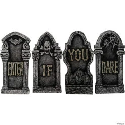 Enter If You Dare Tombstone Decoration Set - 4 Pc.
