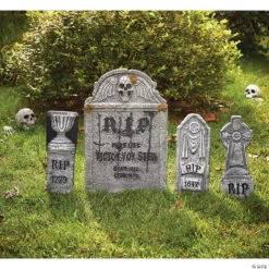 Foam Tombstone Yard Decoration Set - 4 Pc.