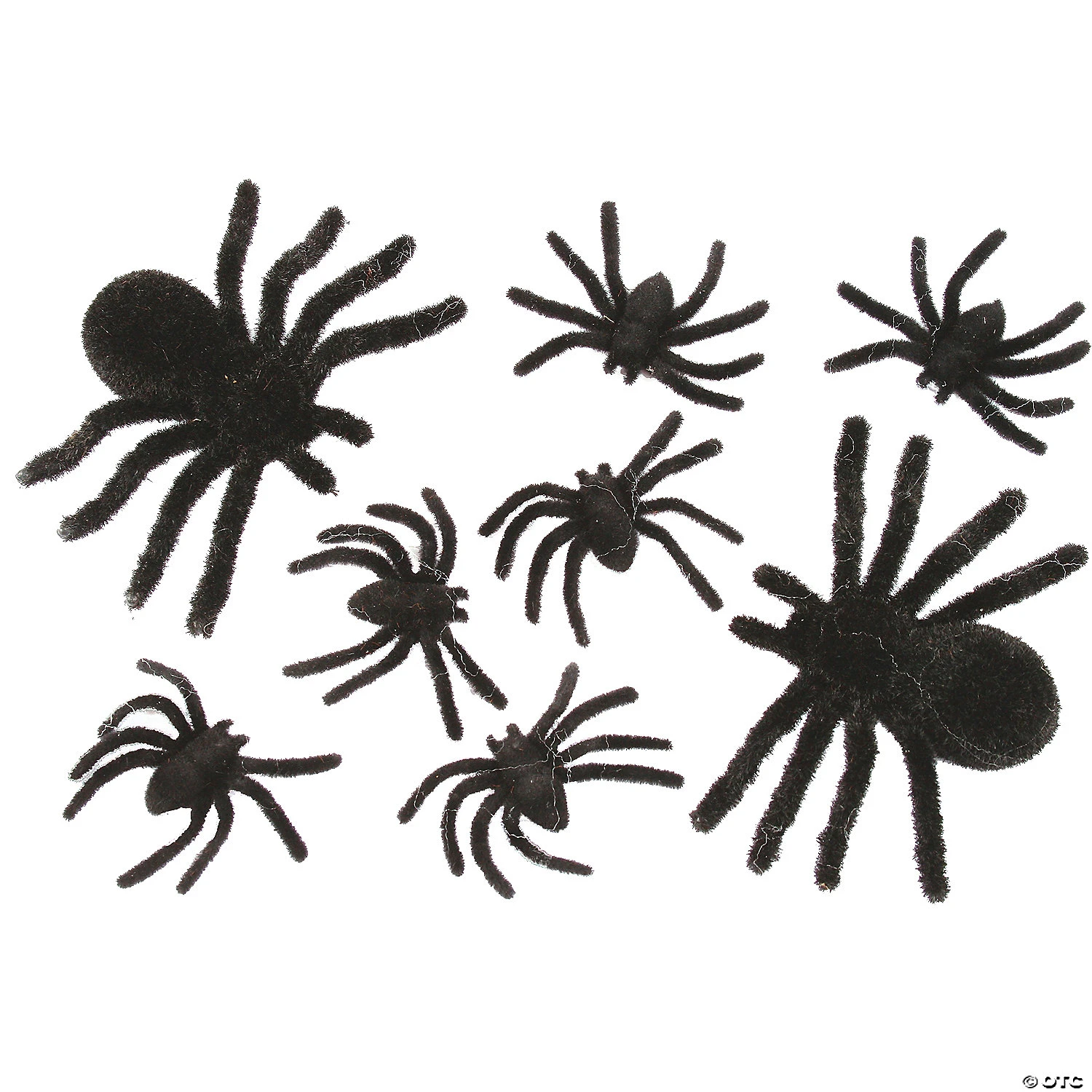 Fuzzy Spider Decorations - Set Of 8 1 Fuzzy Spider Decorations - Set Of 8
