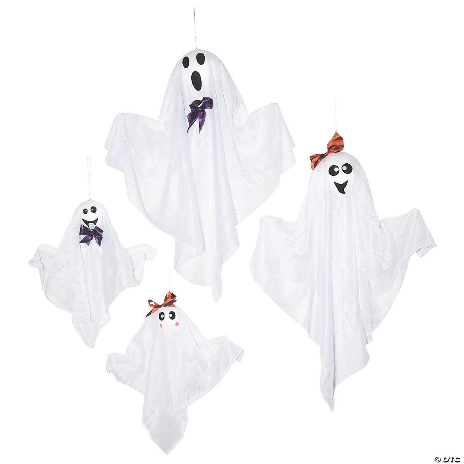 Hanging Ghost Family Halloween Decoration Set - 4 Pc. 1 Hanging Ghost Family Halloween Decoration Set - 4 Pc.
