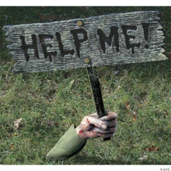 Help Me Zombie Groundbreaker Sign Decoration
