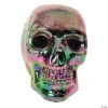 7.5" Skull Oil Slick/Iridescent Halloween Décor